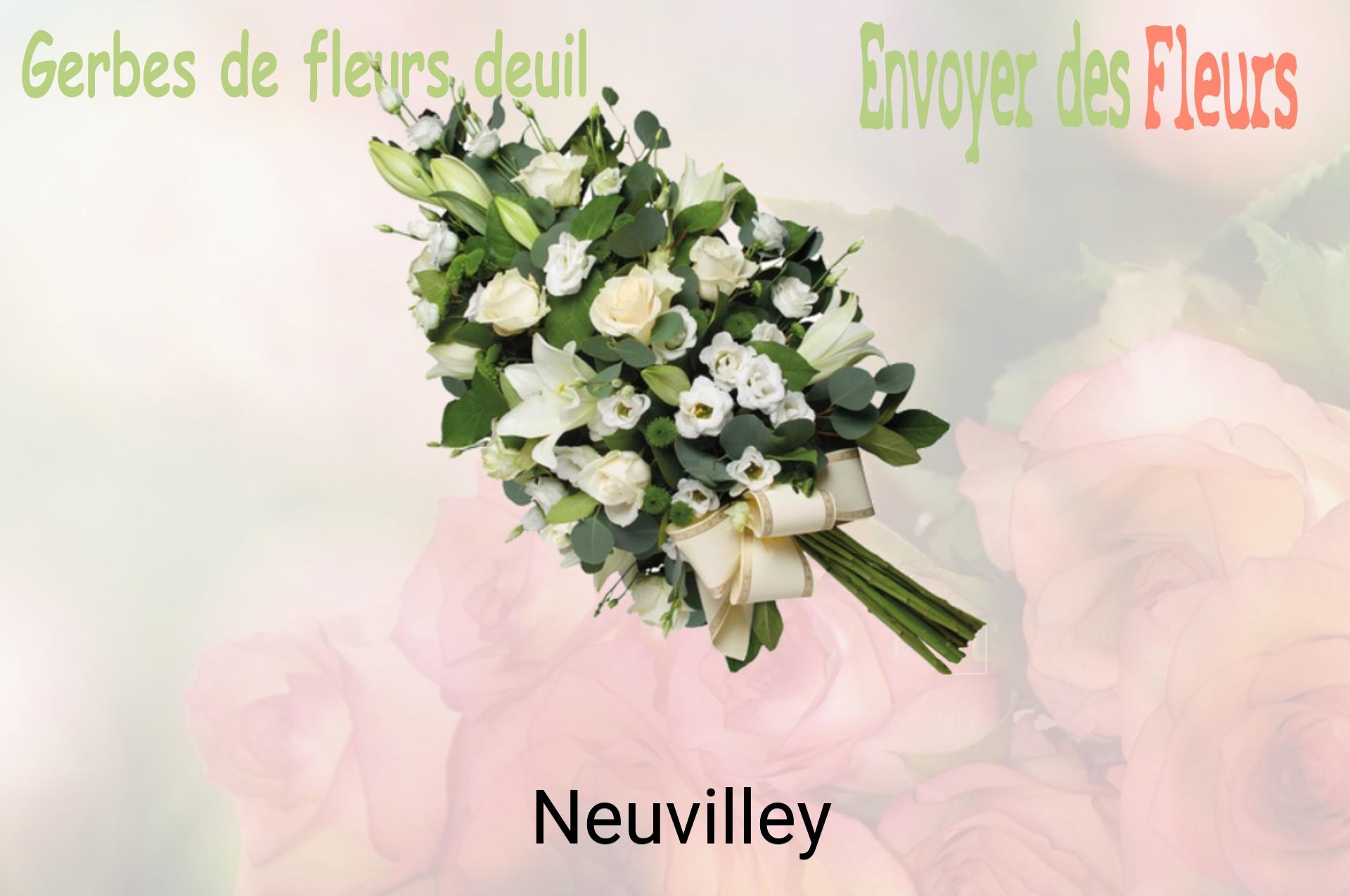 Gerbe de fleurs de deuil livrée à Neuvilley
